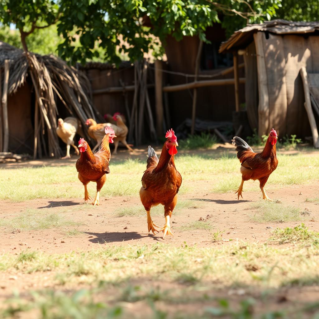 Indigenous chickens (road runners)